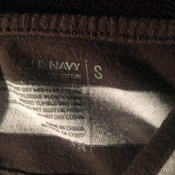 Old navy sundress size small, tan and brown striped - Picture 3 of 3